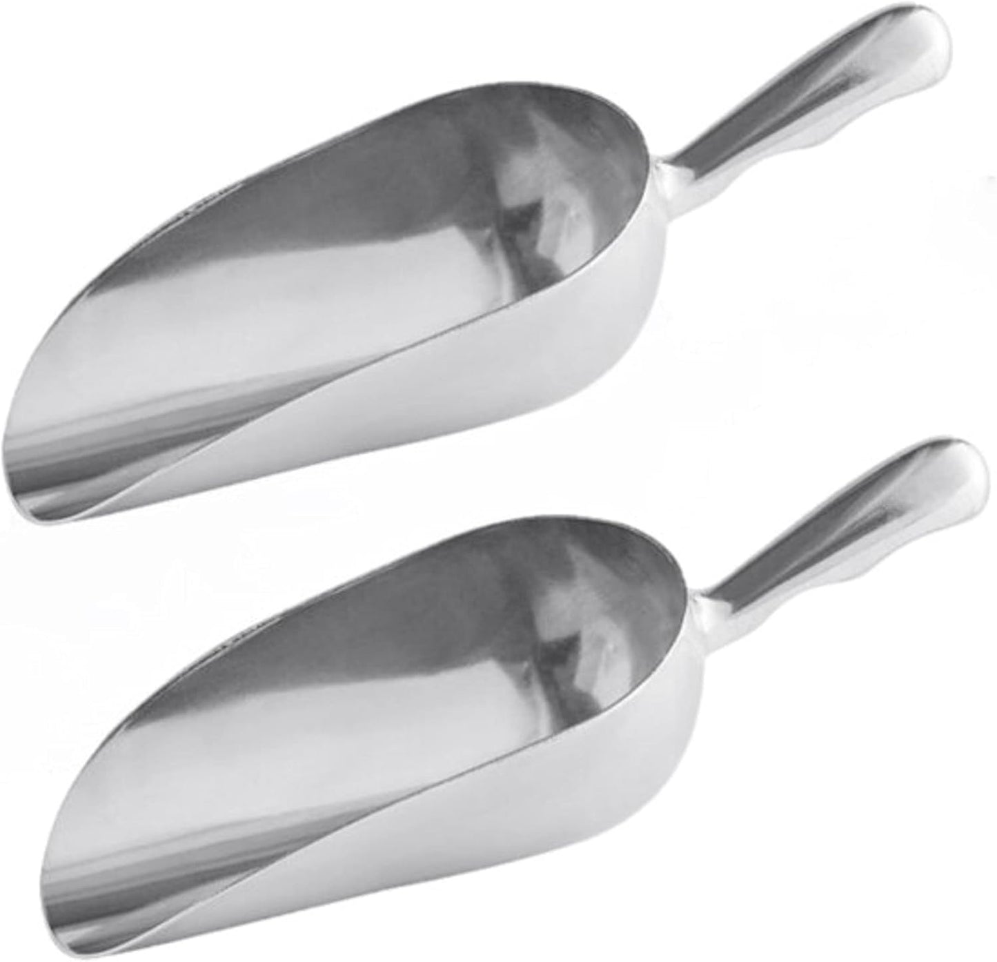 Aluminum Scoops with Contoured Handle - for Bar Ice Flour Utility Scoop Kitchen Ice Scooper for Ice Maker Popcorn Scoop Food Scoops for Bar Party Wedding
