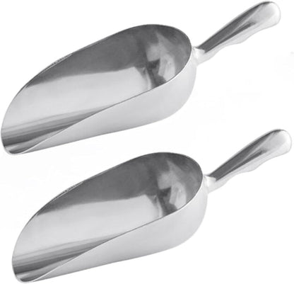 Aluminum Scoops with Contoured Handle - for Bar Ice Flour Utility Scoop Kitchen Ice Scooper for Ice Maker Popcorn Scoop Food Scoops for Bar Party Wedding