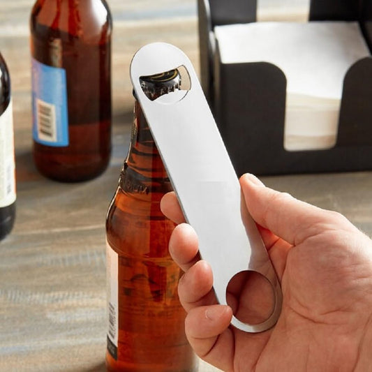 7" x 2" Heavy Duty Flat Bottle Opener Stainless Steel Set of 2 - Beer Openers Beverage Bottle Opener Beer Bottle Opener Pop Can Soda Can Opener for Kitchen Bar or Restaurant