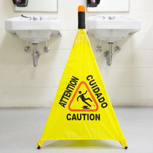Flashing Light for Pop-Up Safety Cone Wet Floor Sign - Wet Floor Symbol Floor Warning Sign in Public Spaces Safety Warning Signs for Commercial Use