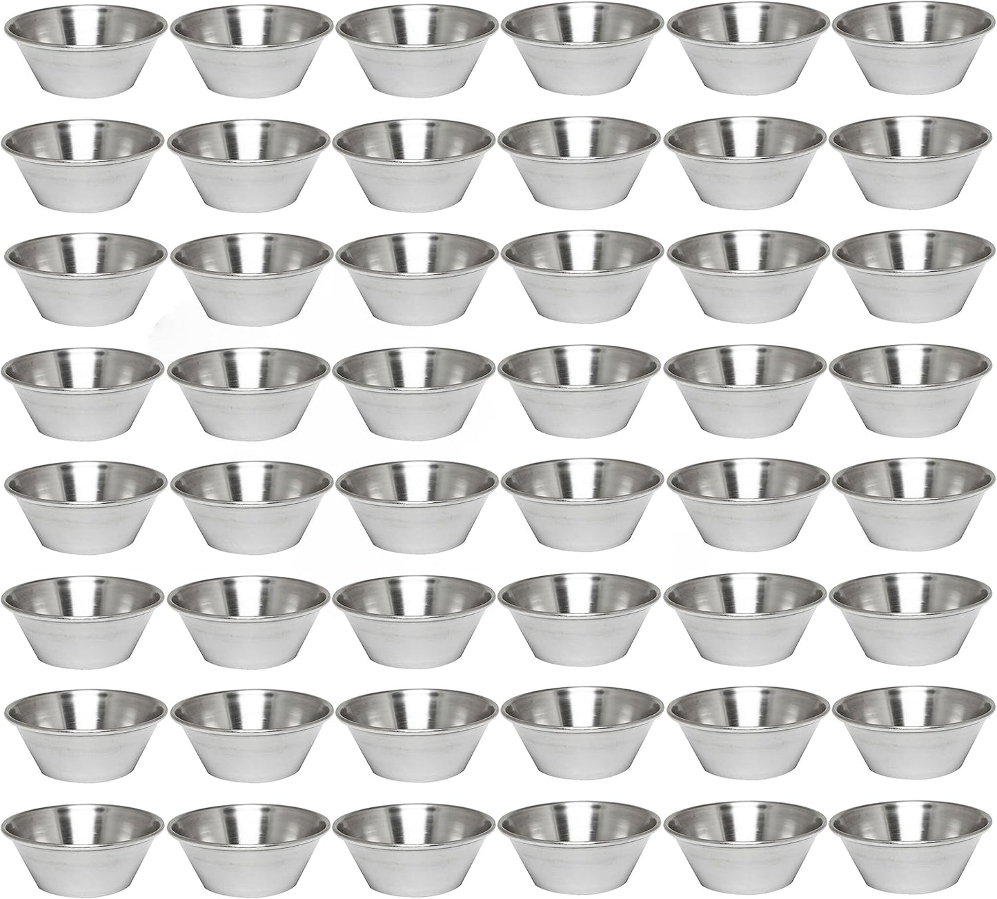 Stainless Steel Condiment Sauce Cups - Individual Round Condiments Cups Ramekins Dipping Sauce Cup Portion Dipping Sauce Kitchen Cups