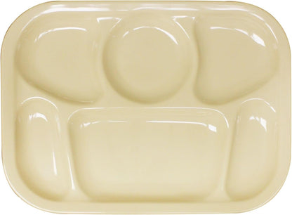 13" x 9-1/2" Compartment Tray Melamine Set of 12 - Dishwasher Safe Break-Resistant Serving Platter Dinner Plates Portion Plates for Dinner Home Restaurants