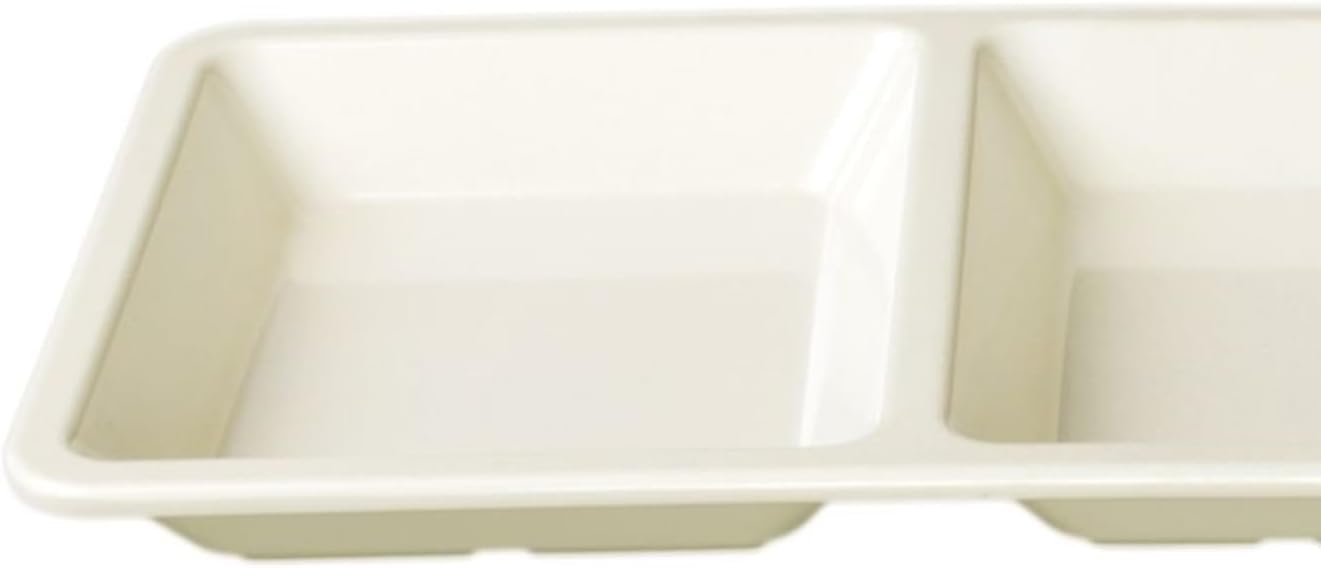 28 oz Rectangular 3-Section Tray Passion Melamine - Dishwasher Safe Serving Bowl Dipping Sauce Dishes Sauce Bowls for Dips Chips Veggies Fruits Home Restaurants