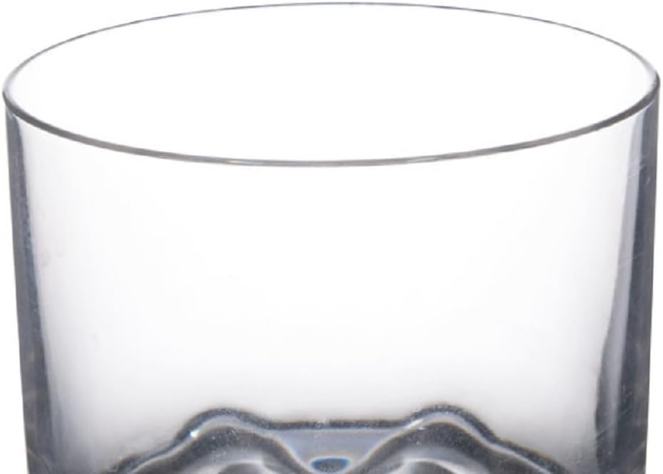 Rock Glass Polycarbonate with Footed Heavy Base Clear Color Comes in each - Liquor and Cocktail Plastic Drinking Glass for Bar Old Fashioned Whiskey Glass Rocks Glass