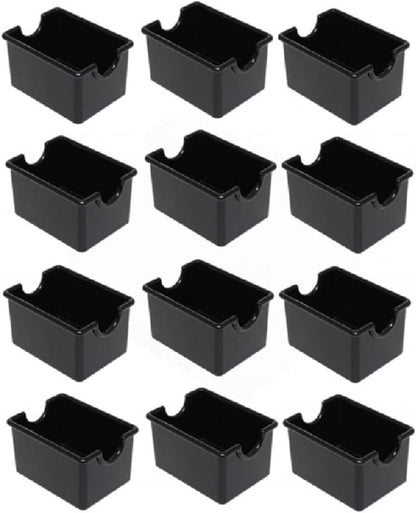 Set of 12 Sugar Packet Holder Plastic - Sugar Caddy Holder for Sweetener Packets Organizer Caddy for Coffee Bar Tea Bag Organizer for Table Restaurant Hotel