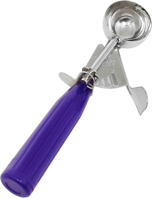 Ice Cream Disher Stainless Steel with Plastic Handle - Ice Cream Cookie Scooper for Baking Cookie Scoops Portion Control Scoop Cupcake Batter Ice Cream Yogurt Gelatos Sundaes