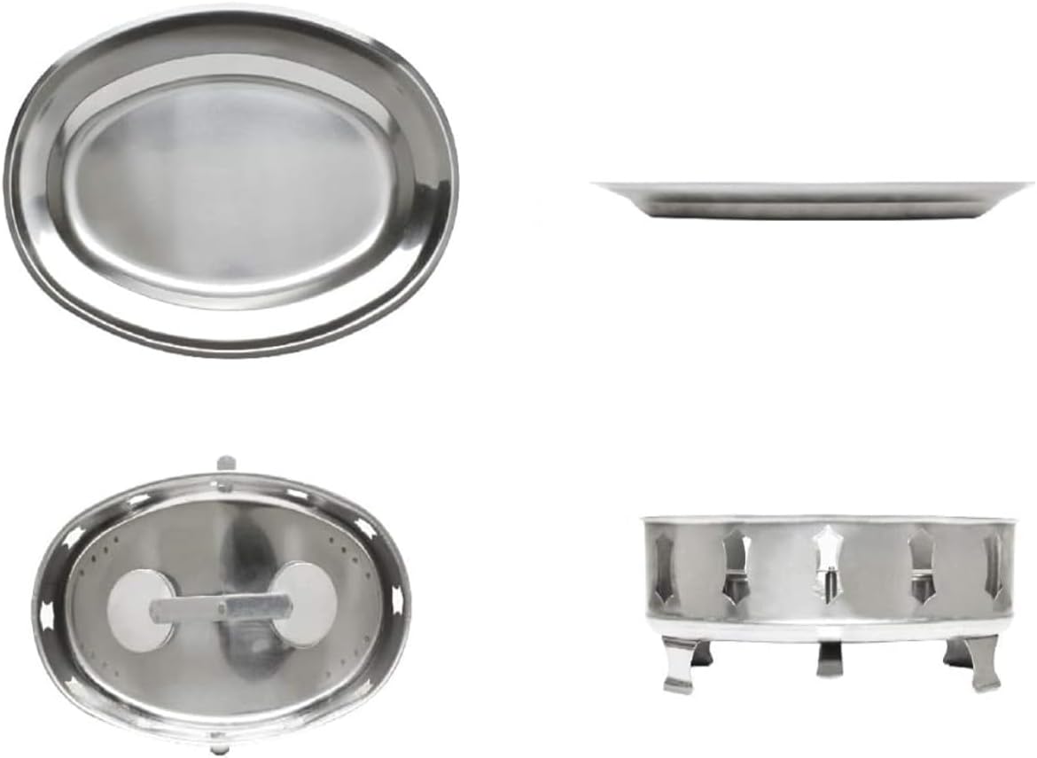 Stainless Steel Oval Fish Chafer Platter Set with Level Control Handle - Chafing Dish Pan Food Warmer Chafers Buffet Warmer for Catering Event Party Home Buffet Restaurants Catering