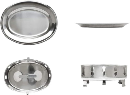Stainless Steel Oval Fish Chafer Platter Set with Level Control Handle - Chafing Dish Pan Food Warmer Chafers Buffet Warmer for Catering Event Party Home Buffet Restaurants Catering