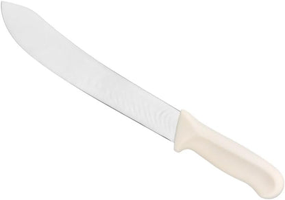 12" Blade Slicer German Steel with White Polypropylene Handle- Razor Sharp Multipurpose Carving Knife Kitchen Chef Knife for Bread Meat Vegetable Poultry Cutting