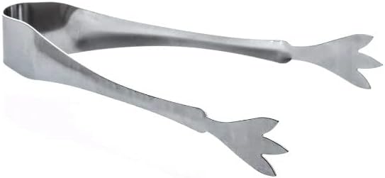6-1/4" Stainless Steel Ice Tongs Claw Style- Ice Tongs Serving Tongs Sugar Tongs Kitchen Tongs Appetizers Tongs for Coffee Bar Tea Party Desserts Party Sugar and Ice Bucket