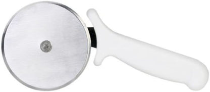 Stainless Steel Blade Pizza Cutter with White Plastic Handle- Pizza Cutter Wheel Stainless Steel Sharp Blade For Cutting Through Slice Thick or Thin Pizzas Pie Crust and Pastries