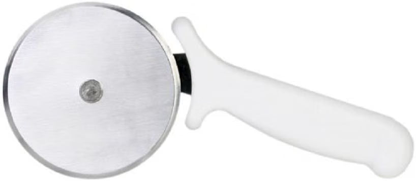 Stainless Steel Blade Pizza Cutter with White Plastic Handle- Pizza Cutter Wheel Stainless Steel Sharp Blade For Cutting Through Slice Thick or Thin Pizzas Pie Crust and Pastries