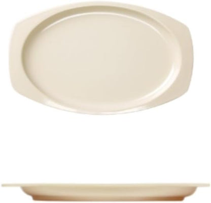 Rectangular Platter White Color Melamine Set of 12- Reusable Plates Kitchen Plates Dinnerware Serving Platter Dishes Dishwasher Safe Break-Resistant for Home Kitchen