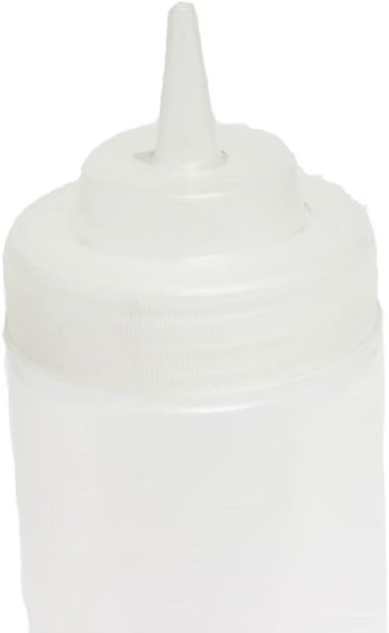 Set of 6 Squeeze Condiment Wide Mouth Dispensing Bottles - Plastic Squeeze Bottle for Sauces Spreads Ketchup Mustard Mayo Hot sauces and Olive oil