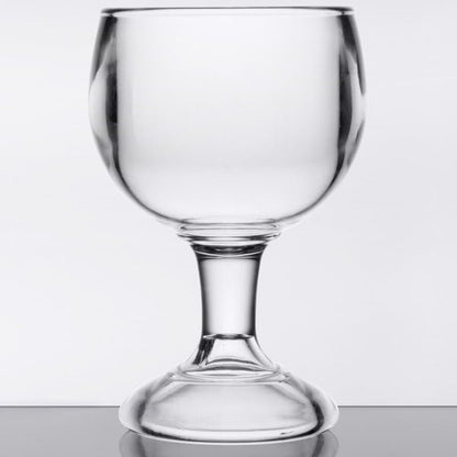 24 oz Schooner Polycarbonate with Heavy Base Clear Color Comes in Each- Liquor Plastic Stemware Large Shrimp Cocktail Glasses Goblet Large Stemmed Glass for Coronaritas Margaritas