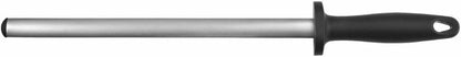 Diamond Steel Sharpener with Black Handle- Knife Sharpener Rod Sharpening Rod Kitchen Knives Sharpener for Home Kitchen Restaurant Hunting