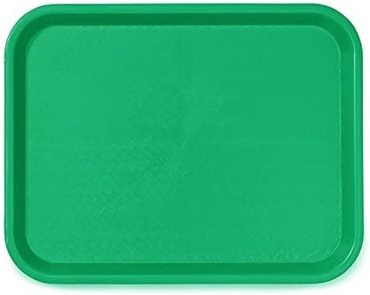 Set of 6 Plastic Fast Food Trays 10-1/2" x 13-5/8" Assorted Colors-Café Standard Cafeteria Fast Food Tray Assorted Colors