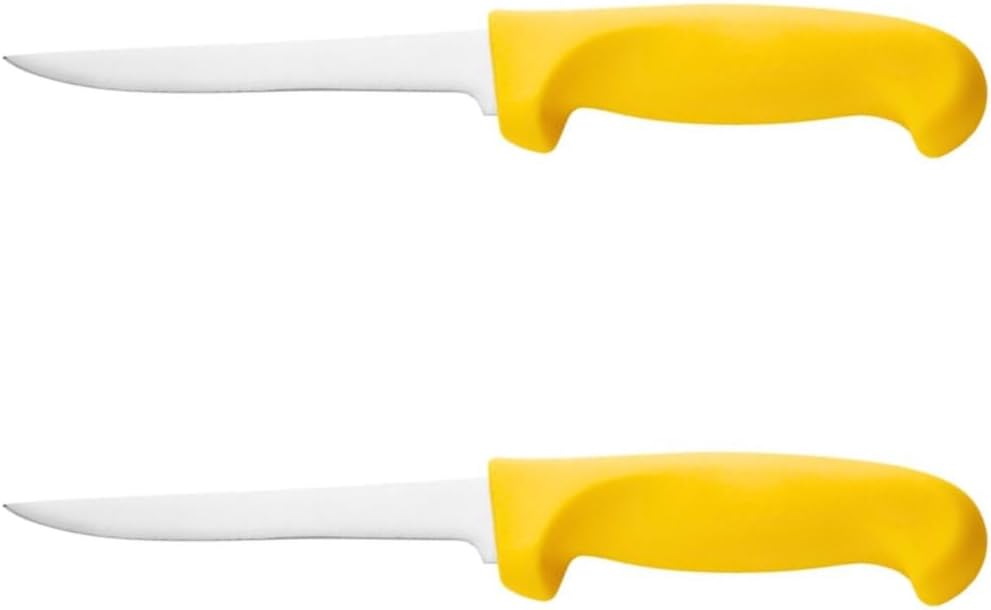 Razor Sharp Multipurpose Kitchen Chef Knives for Meat Vegetable Poultry Cutting with Multicolor Polypropylene Handles