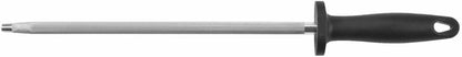 Diamond Steel Sharpener with Black Handle- Knife Sharpener Rod Sharpening Rod Kitchen Knives Sharpener for Home Kitchen Restaurant Hunting