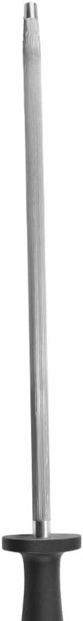 Diamond Steel Sharpener with Black Handle- Knife Sharpener Rod Sharpening Rod Kitchen Knives Sharpener for Home Kitchen Restaurant Hunting