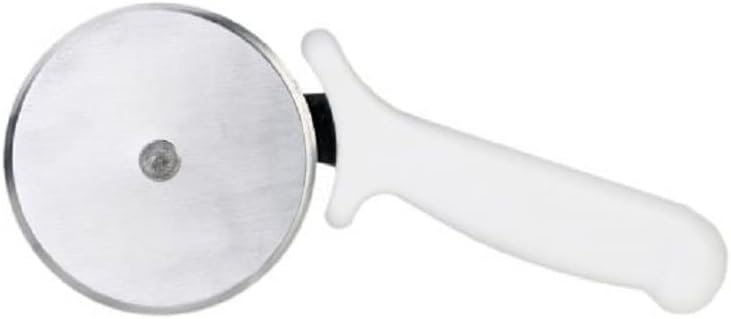 Stainless Steel Blade Pizza Cutter with White Plastic Handle- Pizza Cutter Wheel Stainless Steel Sharp Blade For Cutting Through Slice Thick or Thin Pizzas Pie Crust and Pastries
