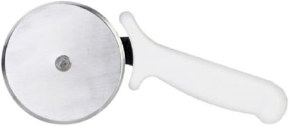 Stainless Steel Blade Pizza Cutter with White Plastic Handle- Pizza Cutter Wheel Stainless Steel Sharp Blade For Cutting Through Slice Thick or Thin Pizzas Pie Crust and Pastries