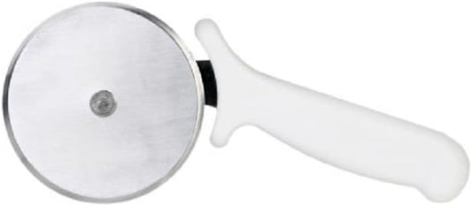 Stainless Steel Blade Pizza Cutter with White Plastic Handle- Pizza Cutter Wheel Stainless Steel Sharp Blade For Cutting Through Slice Thick or Thin Pizzas Pie Crust and Pastries