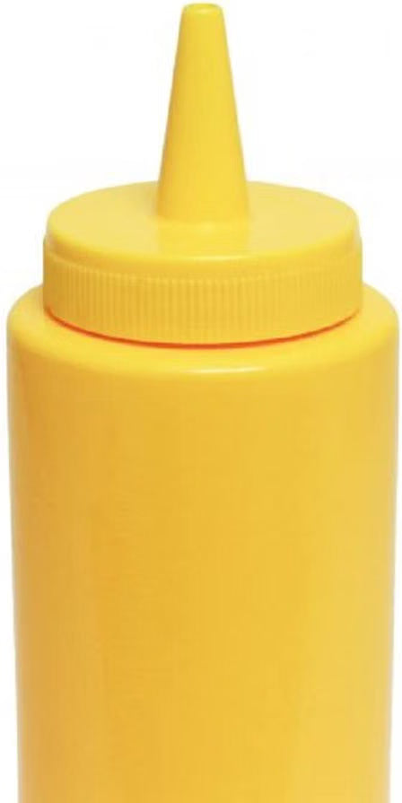 Set of 12 Squeeze Condiment Dispensing Bottles 8 oz - Plastic Squeeze Bottle For Sauces Spreads Ketchup Mustard Mayo Hot sauces and Olive oil
