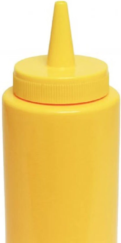 Set of 12 Squeeze Condiment Dispensing Bottles 8 oz - Plastic Squeeze Bottle For Sauces Spreads Ketchup Mustard Mayo Hot sauces and Olive oil