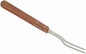 2-Prong Stainless Steel Square Pot Fork with Long Wooden Riveted Handle- Stainless Steel Kitchen Meat Fork Serving Grill BBQ Chef Turning Barbecue