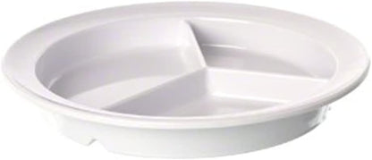 3 Compartment Deep Serving Plate Melamine Set of 12- Dishwasher Safe Break-Resistant Serving Platter Dinner Plates Portion Plates for Dinner Home Kitchen Restaurants
