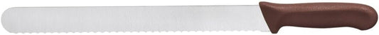 12" Blade Slicer Knife Wavy Edge German Steel with Polypropylene Handle- Razor Sharp Multipurpose Sharp Knife Kitchen Chef Knife for Bread Meat Vegetable Poultry Cutting
