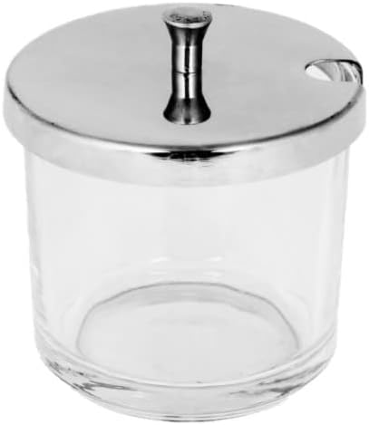 7 oz Condiment Jar Glass Body with Stainless Steel Lid- Spice Jar Condiment Container Seasoning Organizer Glass Condiment Container for Spice Salt Sugar Restaurants