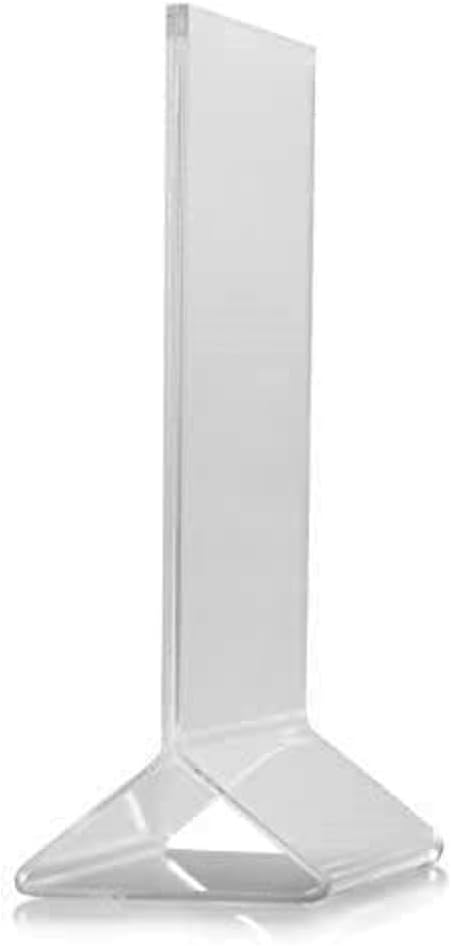 4” x 6” Acrylic Menu Sign Photo Table Holders Clear- Upright Table Desk Displays Double Sided Table Menu Stands Picture Frames for Wedding Table Numbers Restaurant Signs