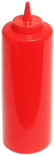 Set of 6 Squeeze Condiment Wide Mouth Dispensing Bottles - Plastic Squeeze Bottle for Sauces Spreads Ketchup Mustard Mayo Hot sauces and Olive oil