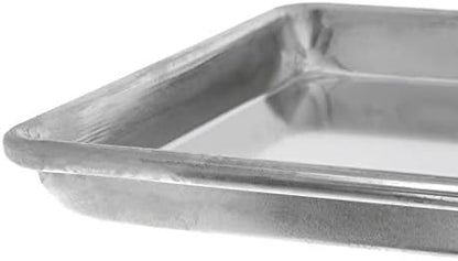 Quarter Size Aluminum Sheet Pan 9-1/2" x 13" Baking Sheets 18 Gauge Set of 2-Oven Safe Baking Pan Baking Tray Cookie Sheet Baking Sheet for Oven Perfect for Baking Roasting and More