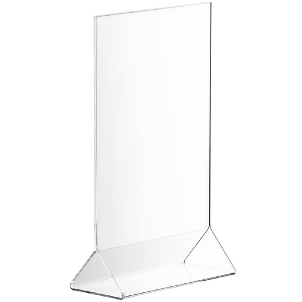 Acrylic Menu Sign Photo Table Holders Clear - Upright Table Desk Displays Double Sided Table Menu Stands Picture Frames for Wedding Table Numbers Restaurant Signs