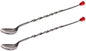 11" Stainless Steel Cocktail Bar Mixing Spoons Set of 2- Long Stirring Spoons Mixing Spoons Bar Spoon Spiral Pattern Cocktail Mixing Stirrers for Drink Bar Cocktail Shaker Spoon