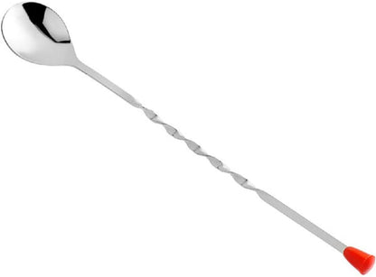 11" Stainless Steel Cocktail Bar Mixing Spoons Set of 2- Long Stirring Spoons Mixing Spoons Bar Spoon Spiral Pattern Cocktail Mixing Stirrers for Drink Bar Cocktail Shaker Spoon