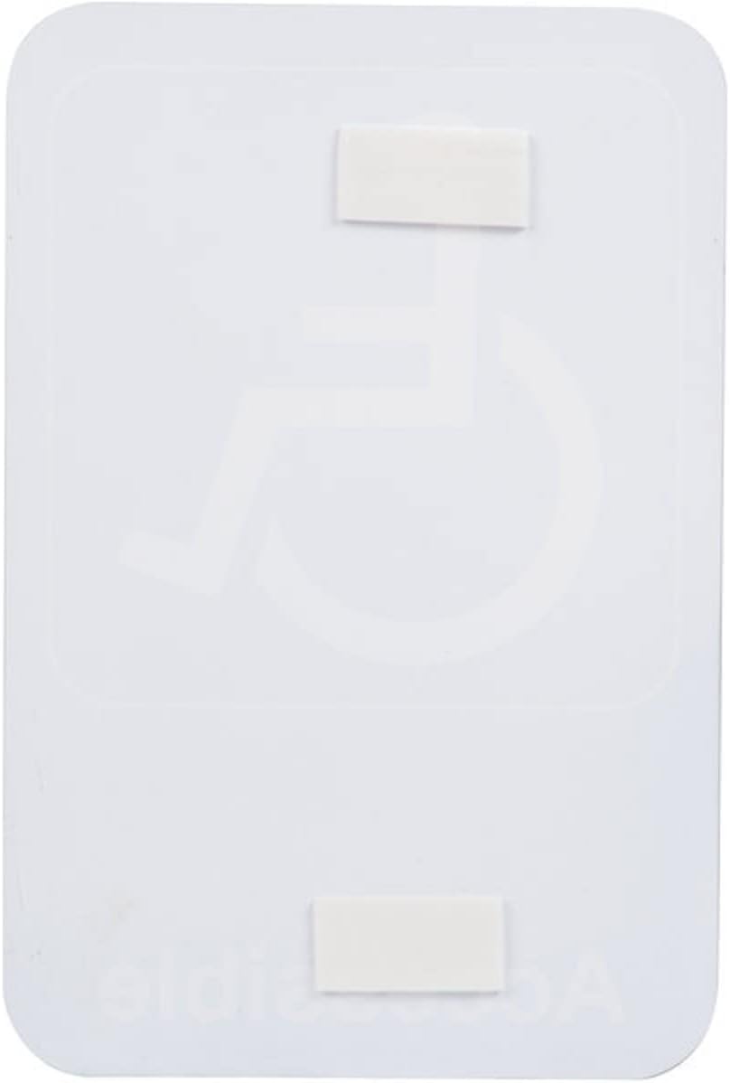 6" x 9" Wheelchair Accessible Restroom Sign with Easy Peel Self-Adhesive White on Blue Color Set of 2- Waterproof Self Adhesive Store Signs Indoor/Outdoor Warning Marker Home Business Use