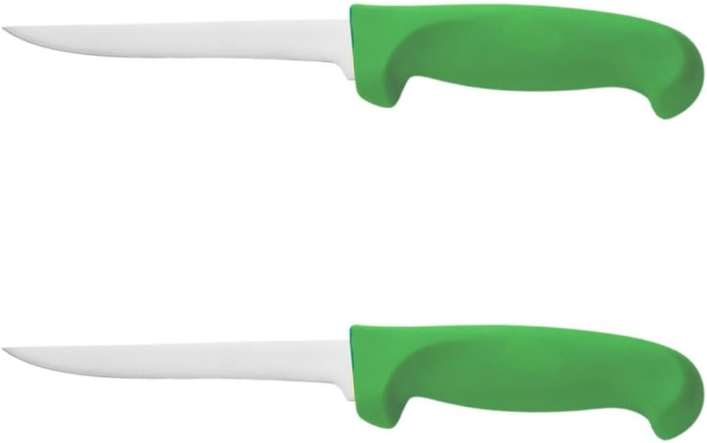 Razor Sharp Multipurpose Kitchen Chef Knives for Meat Vegetable Poultry Cutting with Multicolor Polypropylene Handles