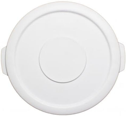 Round Trash Can Lid only Height White Color- Wastebasket Garbage Bin Lid Recycling Bin Cover Kitchen Bathroom Bedroom Office Trash Can