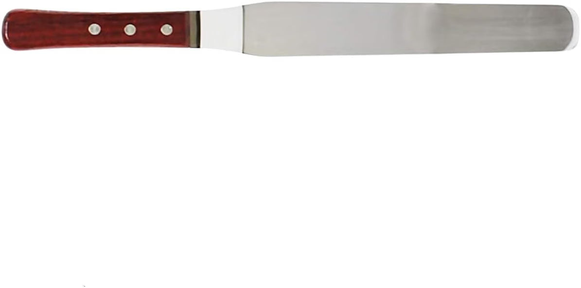 9-1/2" Flexible Offset Spatula Stainless Steel with Wood Handle- Butter Cake Cream Spatulas Icing Frosting Spreader Cake Decorating Spatulas for Professional or Home Baking
