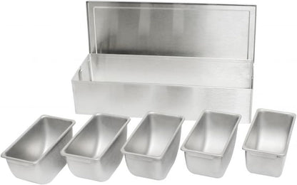 Stainless Steel Condiment Bar (Open Bottom) - Condiment Dispenser Serving Container Garnish Tray Bar Caddy Condiment Server Caddy Garnish Holder for Home Work Restaurant