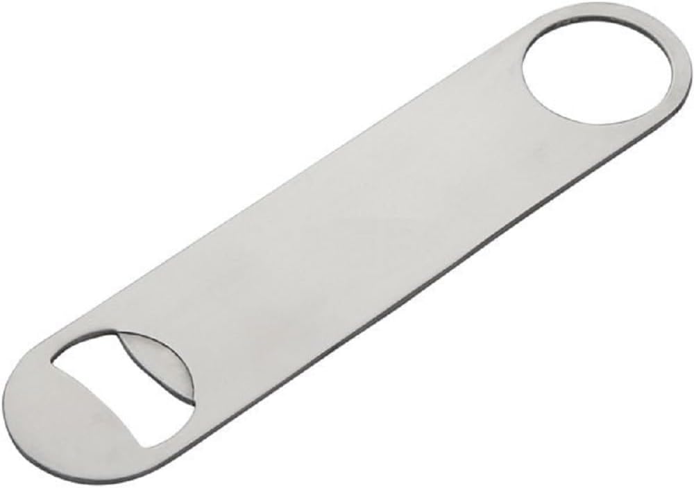7" x 2" Heavy Duty Flat Bottle Opener Stainless Steel Set of 2 - Beer Openers Beverage Bottle Opener Beer Bottle Opener Pop Can Soda Can Opener for Kitchen Bar or Restaurant