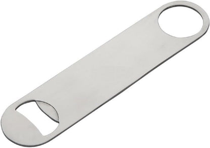 7" x 2" Heavy Duty Flat Bottle Opener Stainless Steel Set of 2 - Beer Openers Beverage Bottle Opener Beer Bottle Opener Pop Can Soda Can Opener for Kitchen Bar or Restaurant