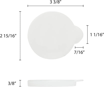 Polypropylene Snap Lid for 17 oz or 34 oz Traditional Carafe Set of 2 - Carafe Juice Containers Plastic Pitcher lid for Water Iced Tea Juice Lemonade Milk Cold Brew and Mimosa Bar