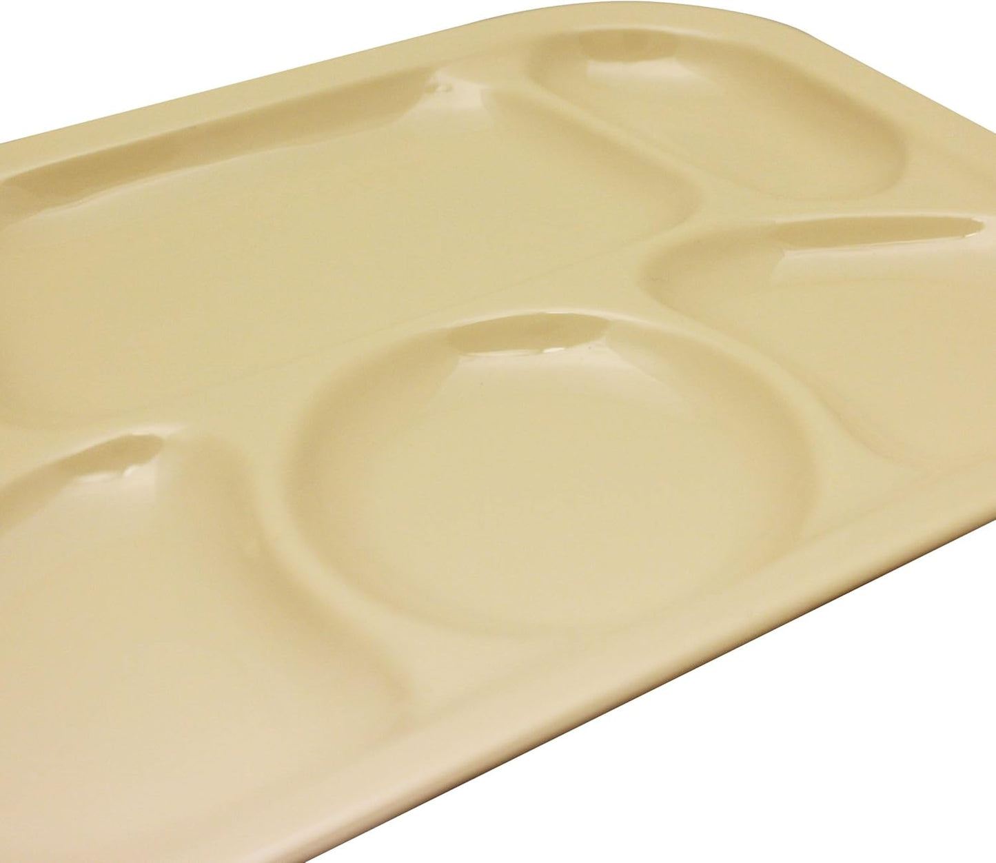 13" x 9-1/2" Compartment Tray Melamine Set of 12 - Dishwasher Safe Break-Resistant Serving Platter Dinner Plates Portion Plates for Dinner Home Restaurants