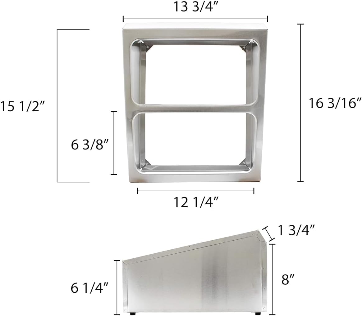 13-3/4" x 16-5/8" x 9" Stainless Steel Condiment Pack Holder with Three Divided Areas Fits 1/6 & 1/3 Steam Pans - Condiment Holder Organizer Hotel Pan Organizer Kitchen Restaurants