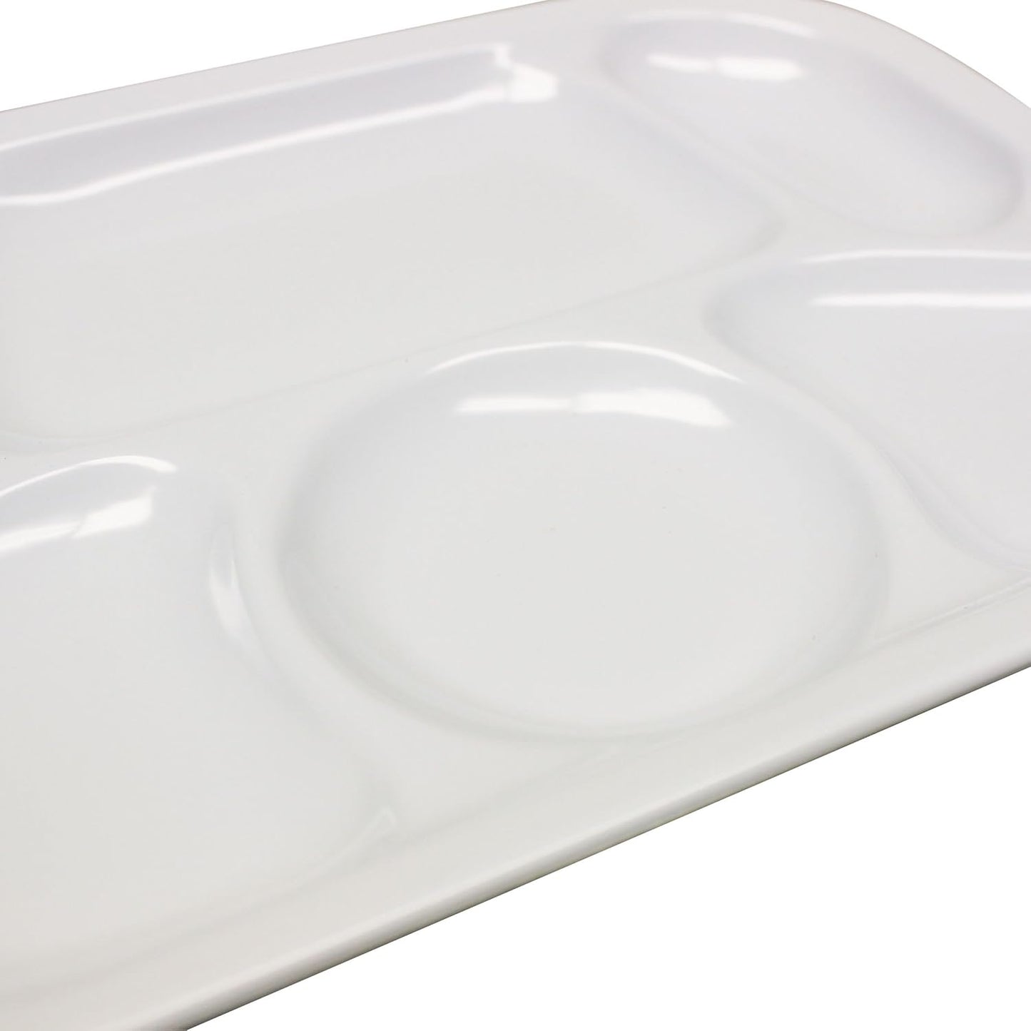 13" x 9-1/2" Compartment Tray Melamine Set of 12 - Dishwasher Safe Break-Resistant Serving Platter Dinner Plates Portion Plates for Dinner Home Restaurants